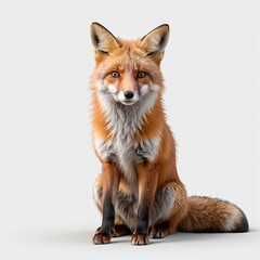 Red Fox Sitting, Portrait