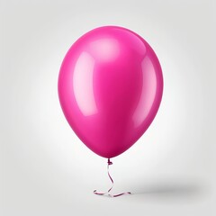 Single Pink Balloon with Ribbon