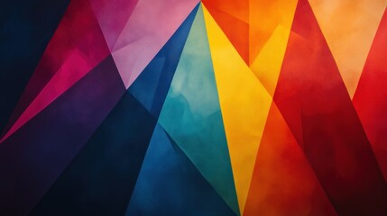 Fototapeta premium Vibrant Abstract Geometric Artwork: A Symphony of Colors