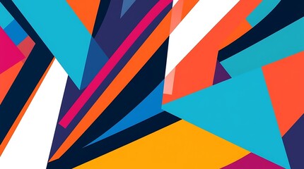 Colorful Abstract Geometric Background with Triangles and Lines Design Art
