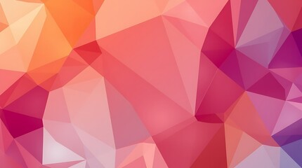 Obraz premium Abstract Polygonal Background with Vibrant Shades of Pink, Orange and Purple
