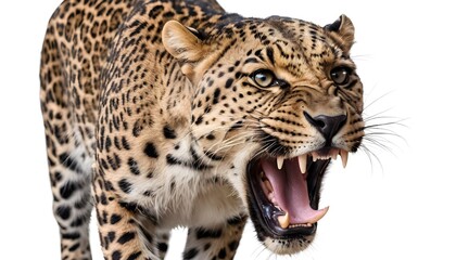 Obraz premium Angry Leopard Roaring