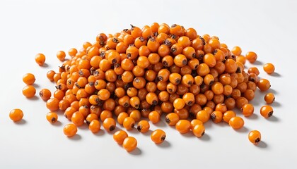 Heap of Fresh Sea Buckthorn Berries