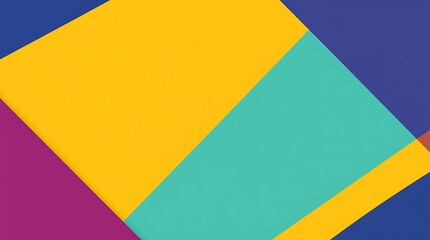 Colorful Abstract Geometric Background with Vibrant Yellow, Blue, and Teal Shapes