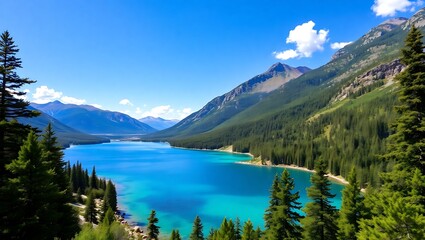Stunning Alpine Lake Amidst the Wasatch Mountains, Salt Lake, Utah