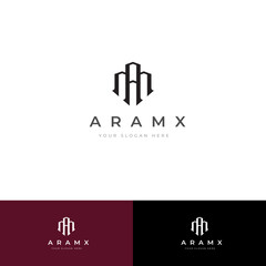 Modern AM Lettermark Logo for Real Estate and Construction Branding | Fully Editable