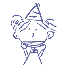 illustration of a girls birthday