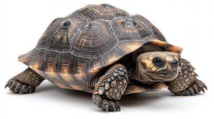 Naklejka premium Greek Tortoise Shell Reptile Closeup Wildlife Photography Exotic Animal Nature Image