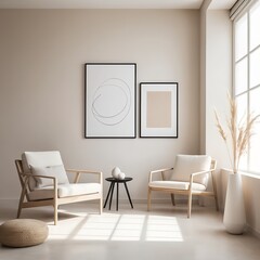 Minimalist Living Room Interior Design with Natural Light