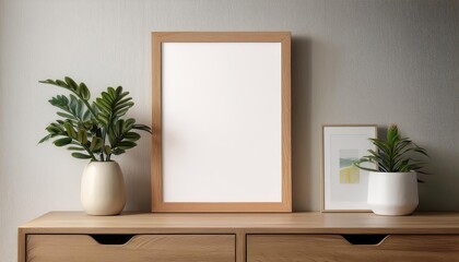 Wooden Frame Interior Mockup with Vertical Grain in a Cozy Home Ambiance, Showcasing Rich Textures and Natural Elegance, Ideal for Modern Art, Home Decor, or Design Inspiration.