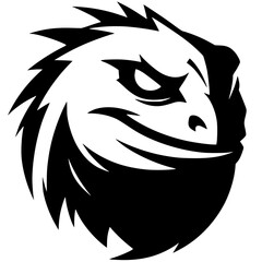 Iguana head silhouette