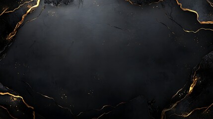 Abstract Black Gold Marble Art Design Background