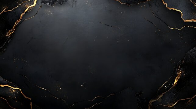 Fototapeta Abstract Black Gold Marble Art Design Background