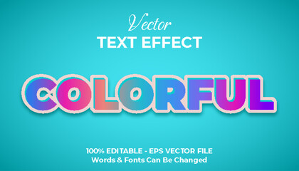 Colorful editable text effect template