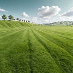 Obraz premium Serene Green Rolling Hills Landscape