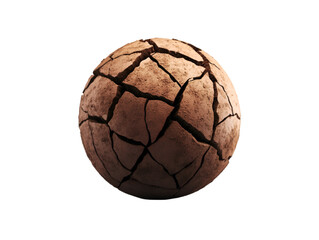 A cracked, dry earth sphere symbolizing drought and environmental change.