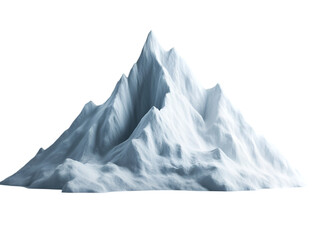 A majestic snow-covered mountain peak against a clear blue sky, showcasing nature's beauty.