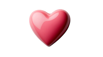 A shiny red heart symbolizing love, passion, and affection. Perfect for romantic themes.