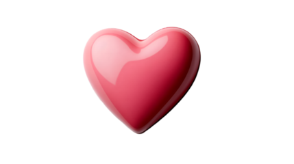 A shiny red heart symbolizing love, passion, and affection. Perfect for romantic themes.