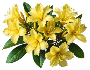 Obraz premium Yellow Azalea Flower Bouquet