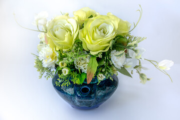 Plastic Floral Bouquet of Different Flowers