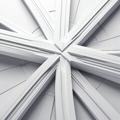 Obraz premium Abstract White Geometric Pattern