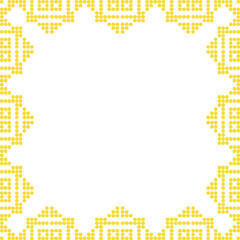 Yellow Circle Embroidery Border