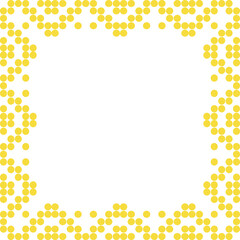 Yellow Circle Embroidery Border