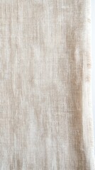 Fototapeta premium Beige linen fabric texture, close-up. Background is white. Use website, blog, design