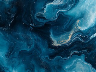 Blue abstract swirls, cosmic background