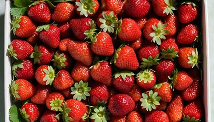 Fresh Strawberries in a Box