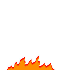 flat style red flames