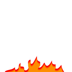 flat style red flames