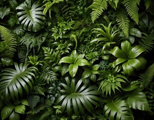 Lush Tropical Greenery Background