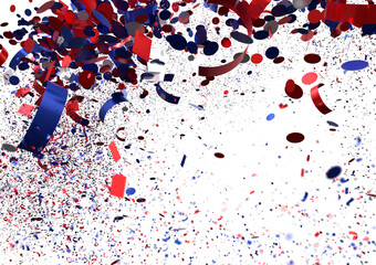Red Blue Confetti Explosion Celebration