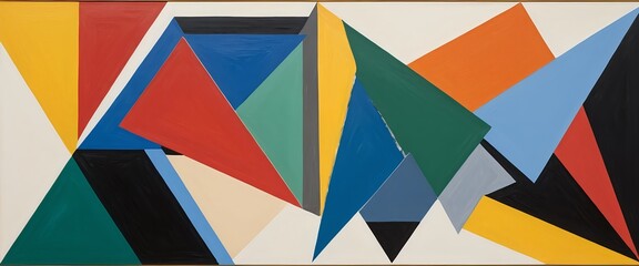 Obraz premium Abstract Geometric Composition in Vibrant Colors