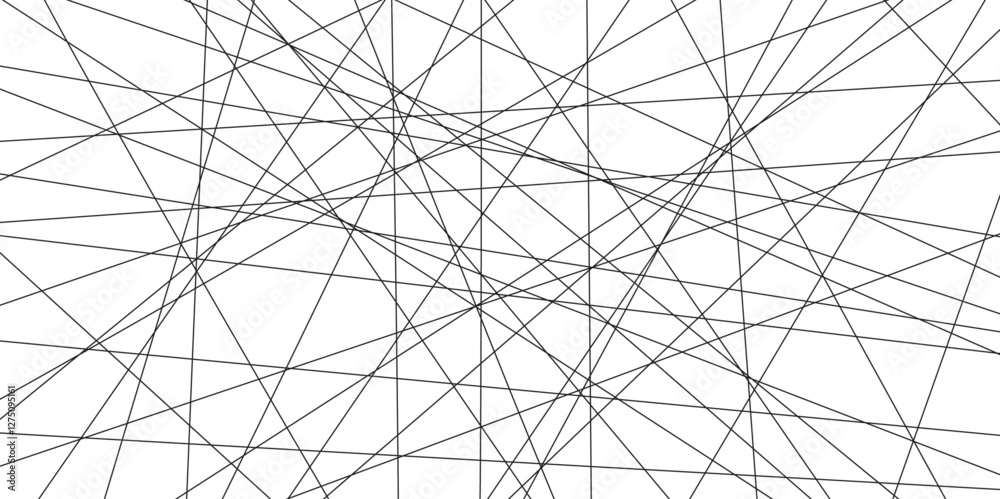 Fototapete Abstract black lines with white background. Creative and geometric shape with luxury pattern and paper texture design. abstract background with stripes for website design Technology background.	