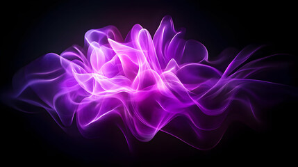 Obraz premium Abstract purple waves with smooth flowing shapes create a captivating visual design, perfect for backgrounds and artistic projects.