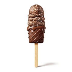 Delicious Chocolate Ice Cream Bar on a Stick