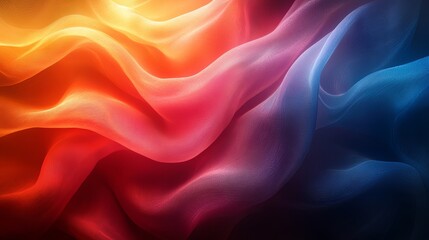 Obraz premium Rainbow hues blending in harmony, celebrating love and diversity in unity.