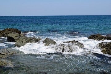 山形県庄内浜の荒波