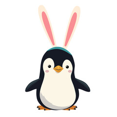 Graphic Cartoon of a Penguin. Cute cartoon
