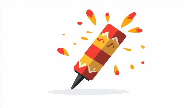103.Firecracker or petard simple shape vector icon