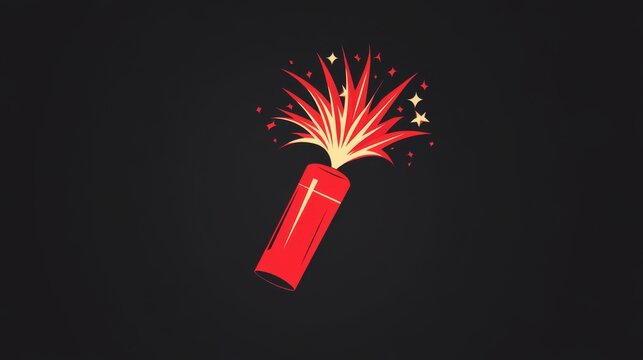 103.Firecracker or petard simple shape vector icon