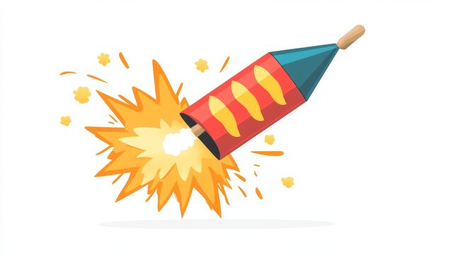 103.Firecracker or petard simple shape vector icon