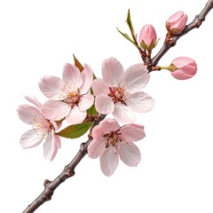 Naklejka premium Delicate Pink Almond Blossom Branch