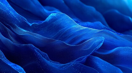 Vibrant Blue Gradient Waves with Glowing Light Effects