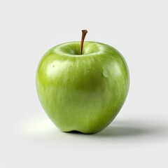 Fresh Green Apple on White Background