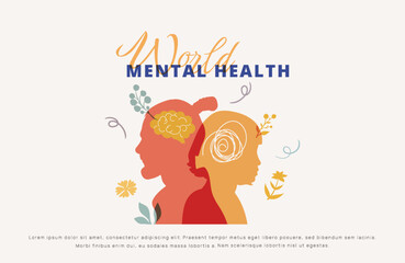 Mental Health background. Modern design.