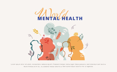 Mental Health background. Modern design.